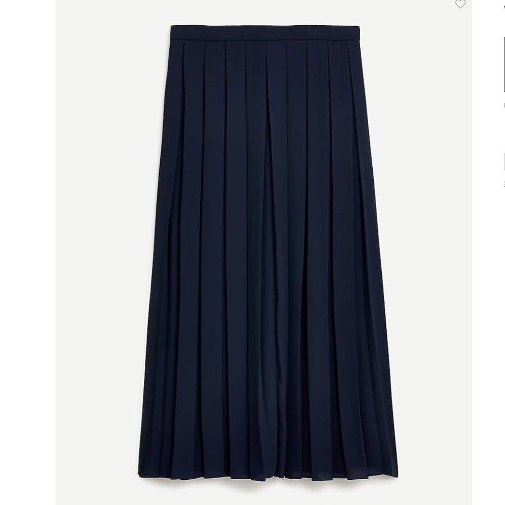 J.CREW NWT Wide-pleat midi skirt